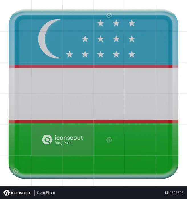 Uzbekistan Flag Flag 3D Flag