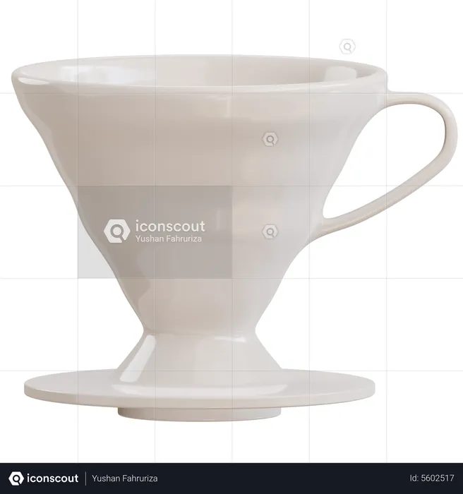 V 60 Coffee Dripper  3D Icon