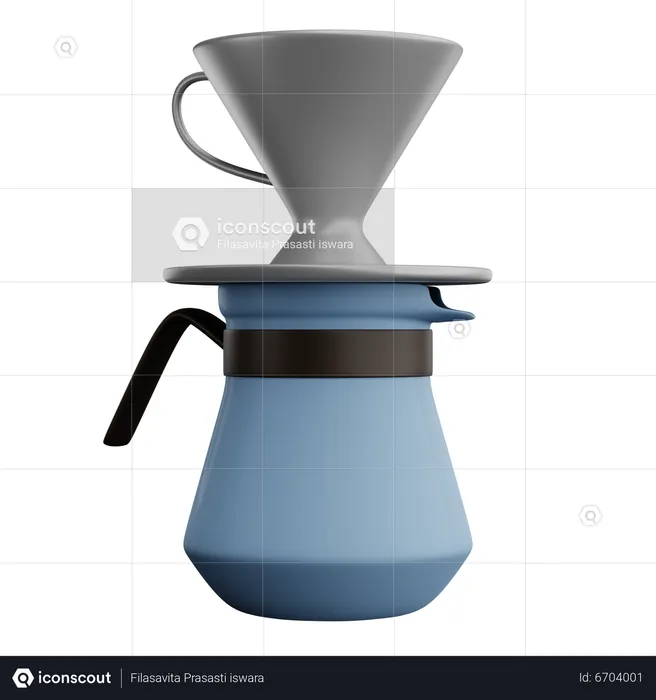 V 60 Coffee Dripper  3D Icon