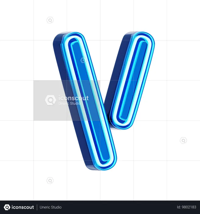 Buchstabe v  3D Icon