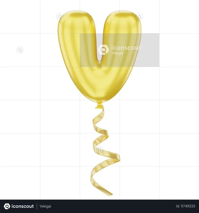 V último balão  3D Icon