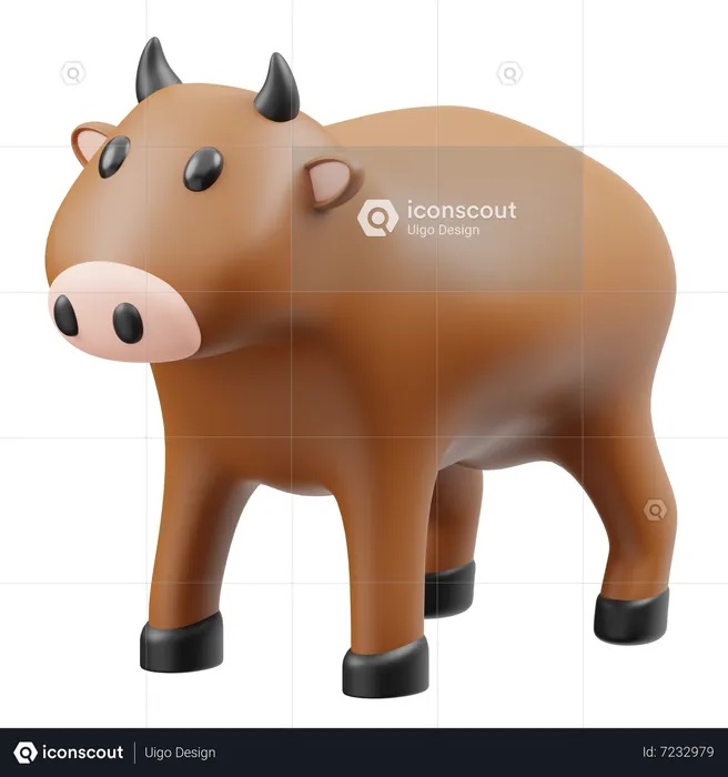 Vaca  3D Icon