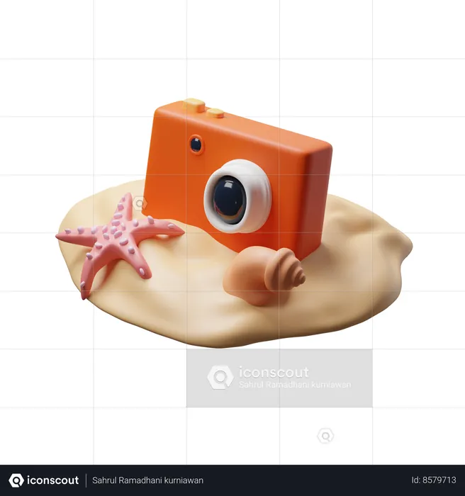 Vacances à la plage  3D Icon