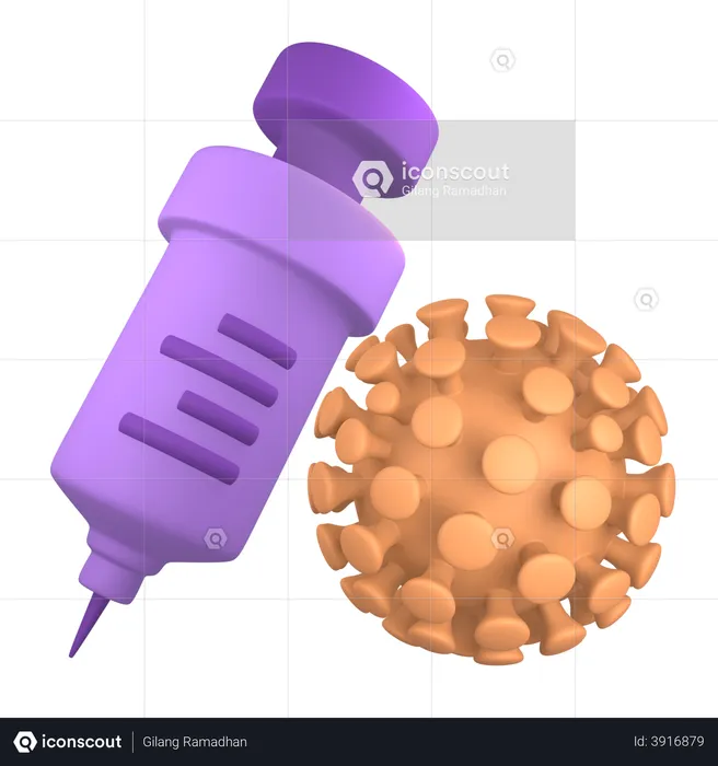 Vaccin contre le corona virus  3D Illustration