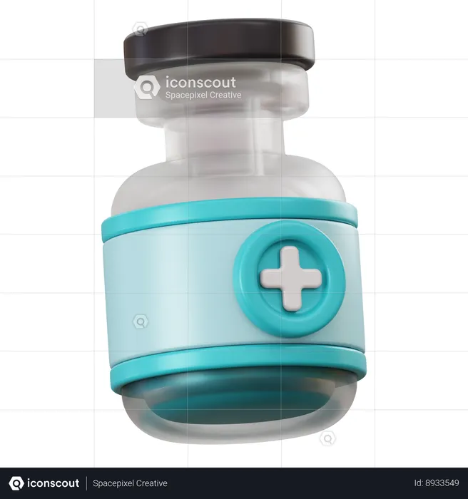 Vaccine Bottle  3D Icon