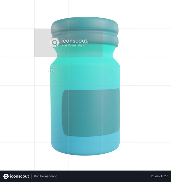 Vaccine Bottle  3D Illustration