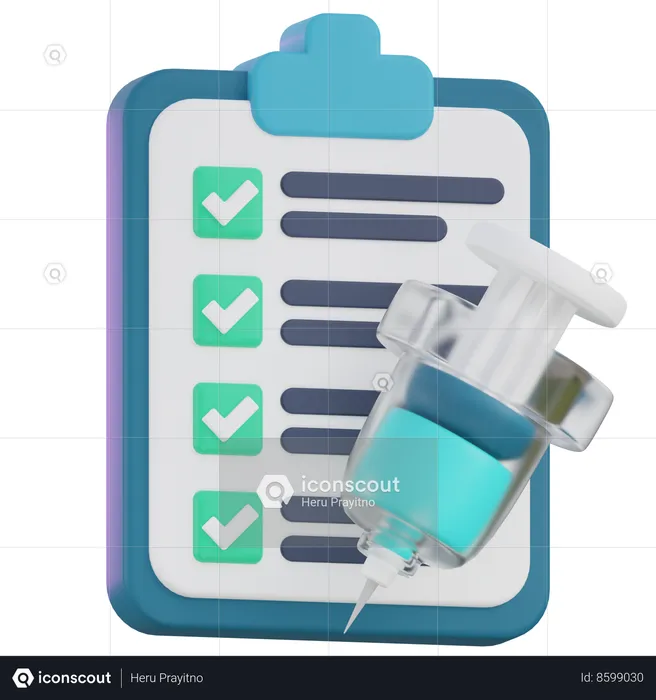 Vaccine Report  3D Icon