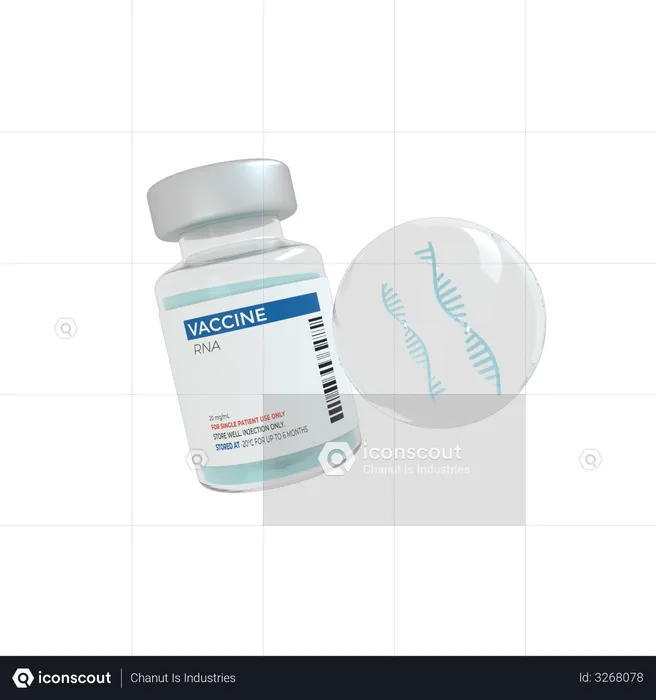 Vaccine Rna  3D Illustration