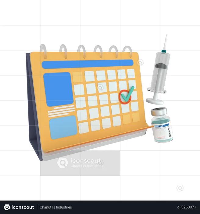 Vaccine Schedule  3D Illustration