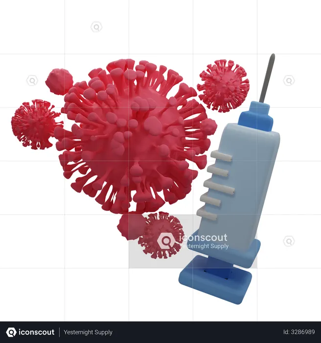 Vacuna contra el coronavirus  3D Illustration