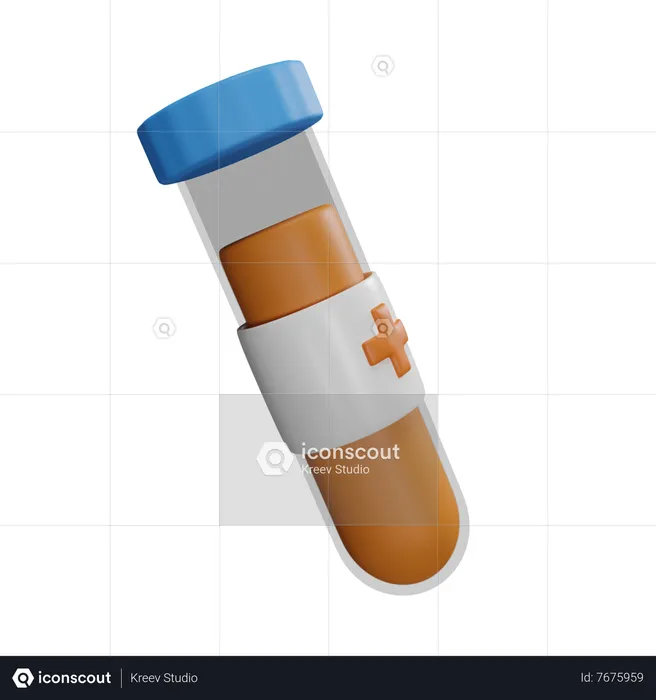 Vacutainer tube  3D Icon