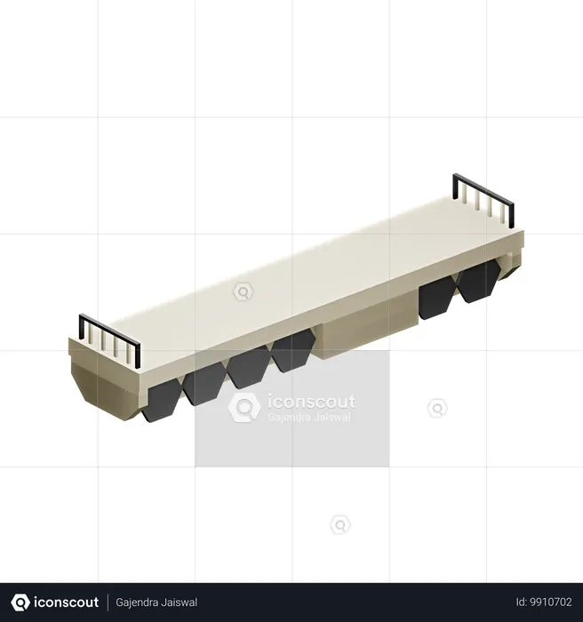 Vagón de tren  3D Icon