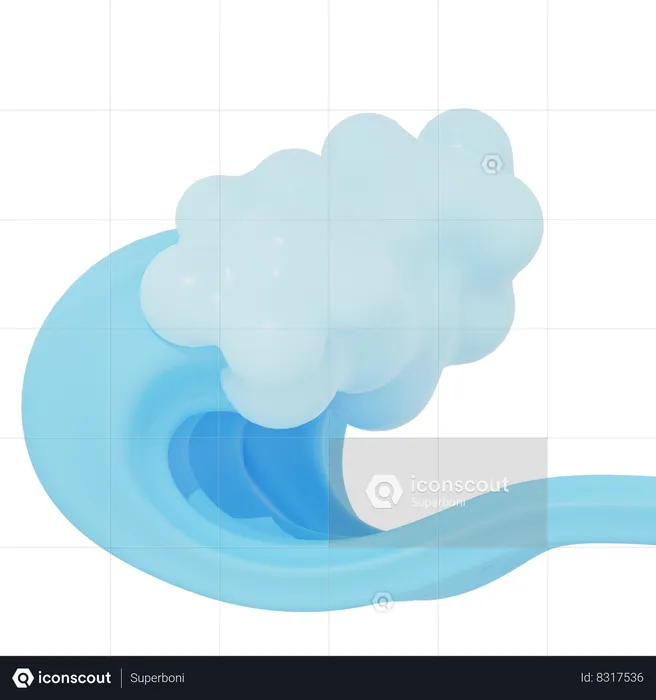 Vague de mer  3D Icon