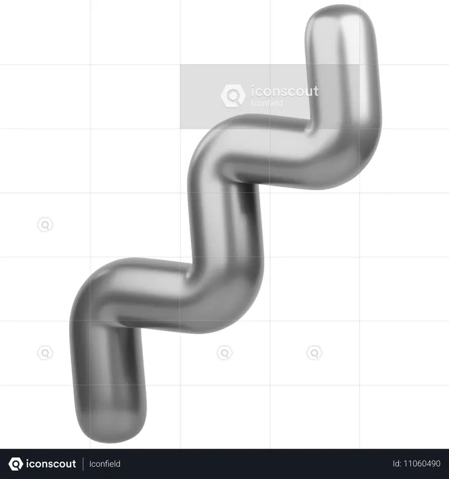 Forme abstraite de vague  3D Icon