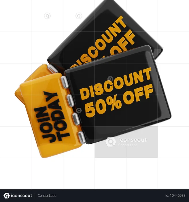 Voucher de desconto  3D Icon
