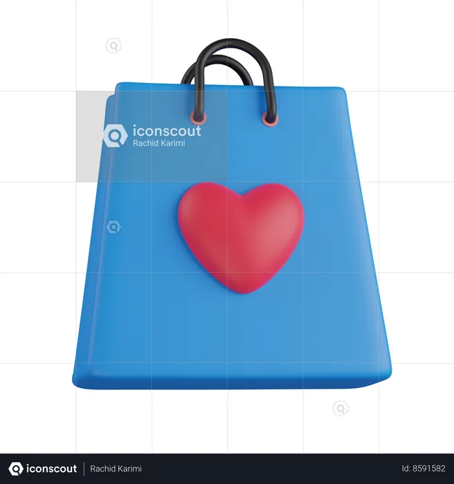 Valentine Bag  3D Icon