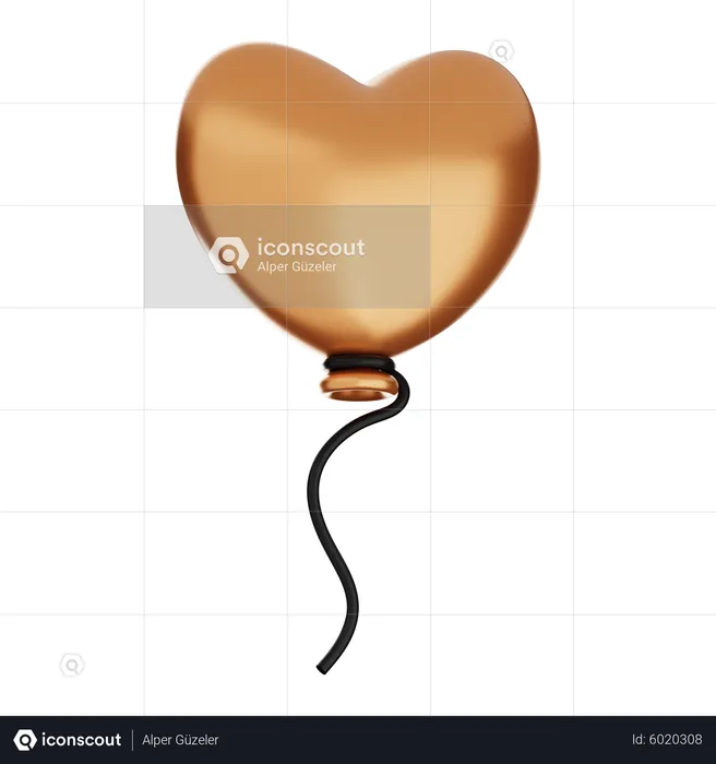 Valentine Balloon  3D Icon