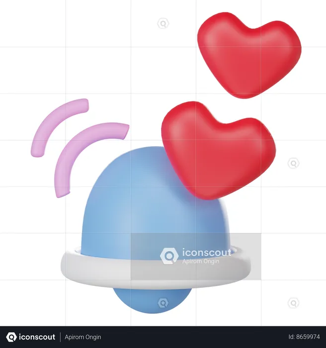 Valentine Bell  3D Icon