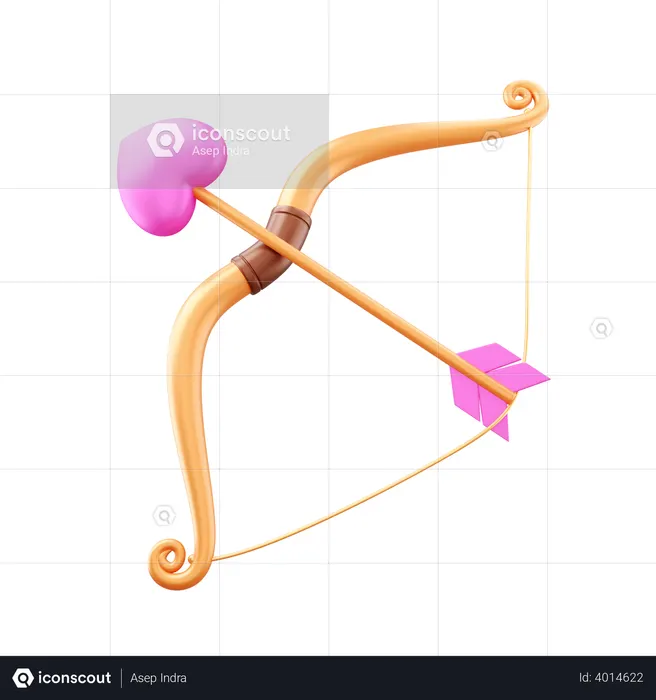 Valentine Bow  3D Illustration