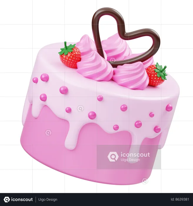 Valentine Cake  3D Icon