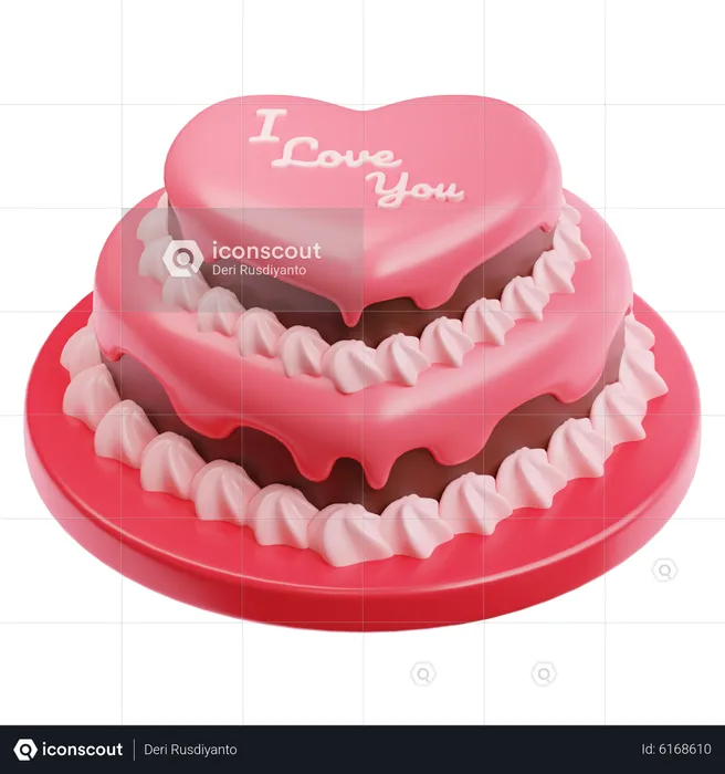 Valentine Cake  3D Icon