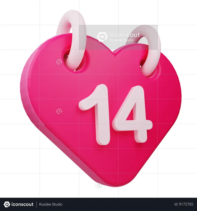 Valentine Calendar  3D Icon