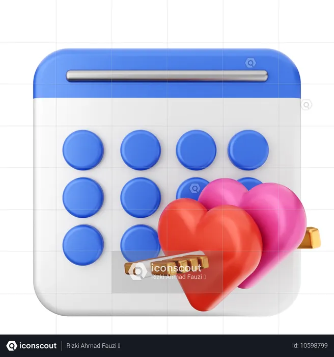 Valentine Calendar  3D Icon