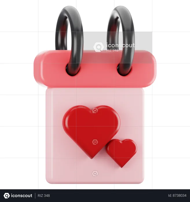 Valentine calendar  3D Icon