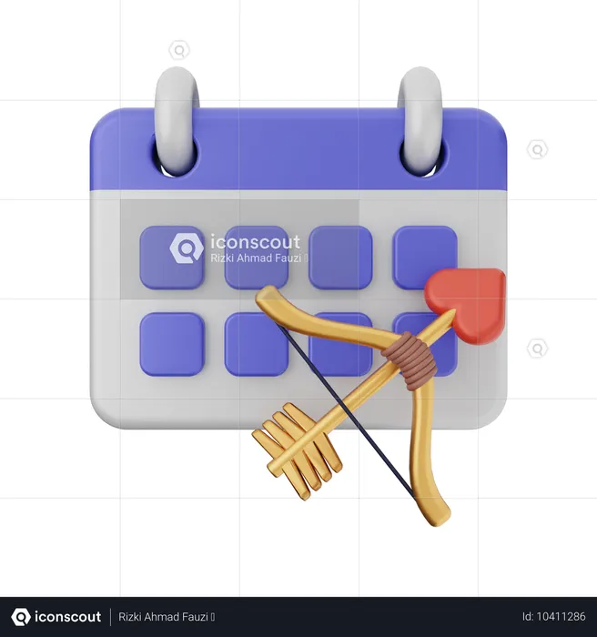 Valentine Calendar  3D Icon