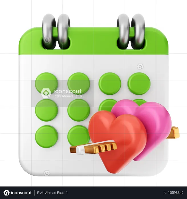 Valentine Calendar  3D Icon