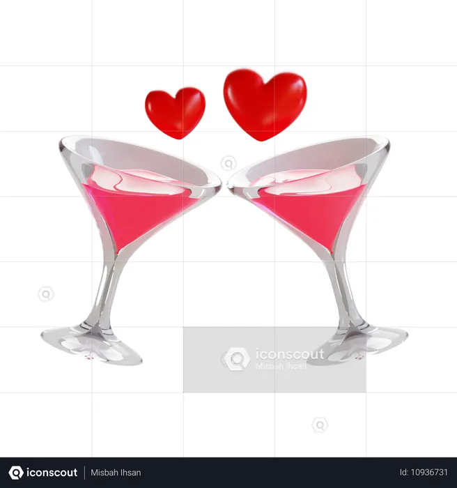 Valentine Cheers  3D Icon