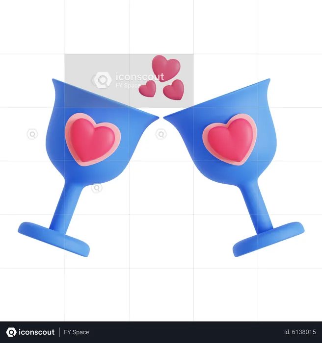 Valentine Cheers  3D Icon