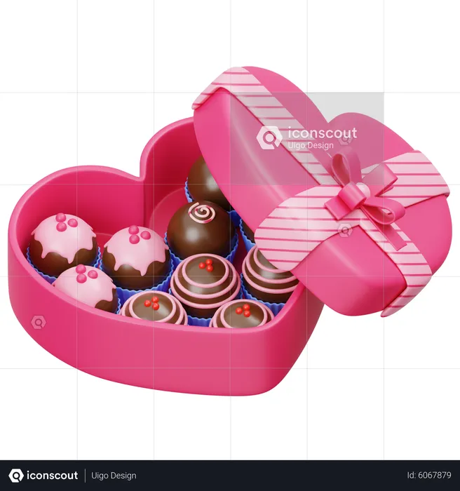 Valentine Chocolate  3D Icon