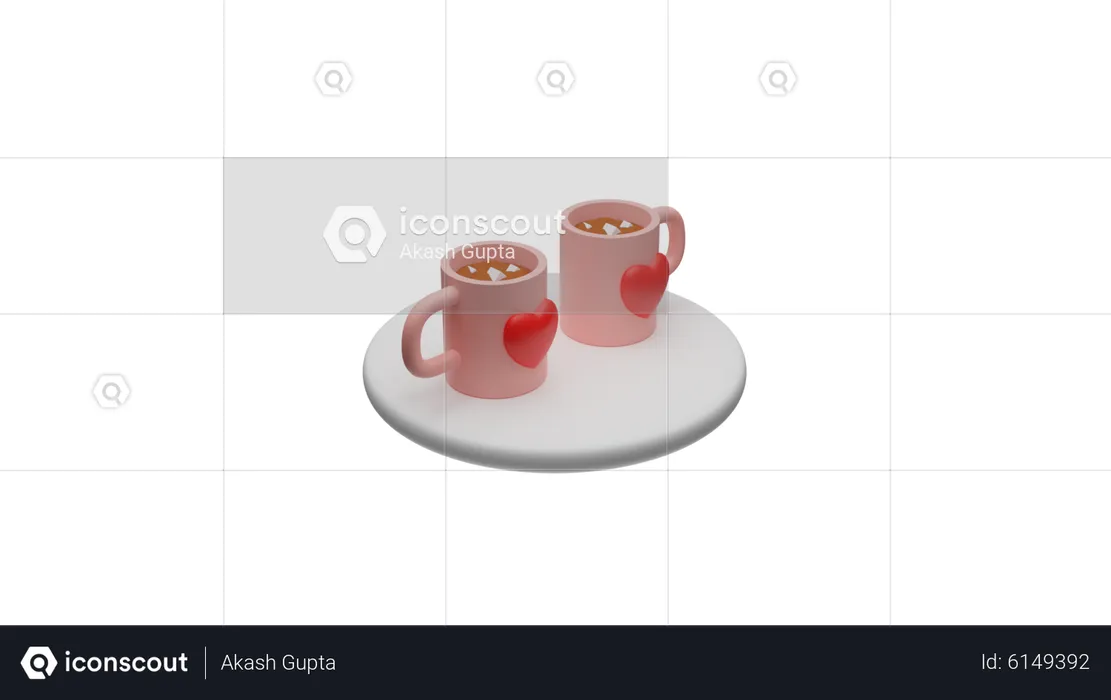 Valentine coffee  3D Icon