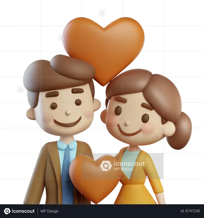 Valentine Couple  3D Icon