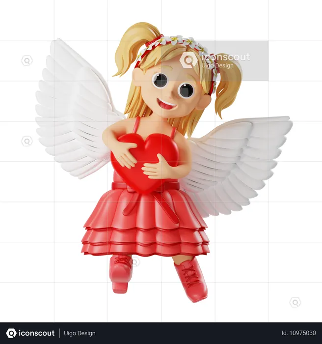Valentine Cupids Love Character  3D Icon