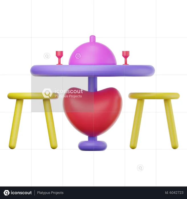 Valentine Dinner  3D Icon