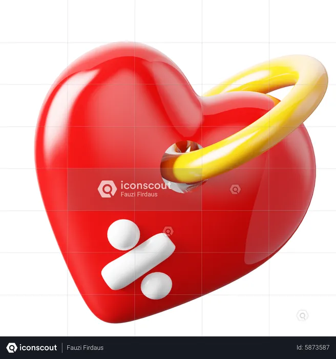 Valentine Discount  3D Icon