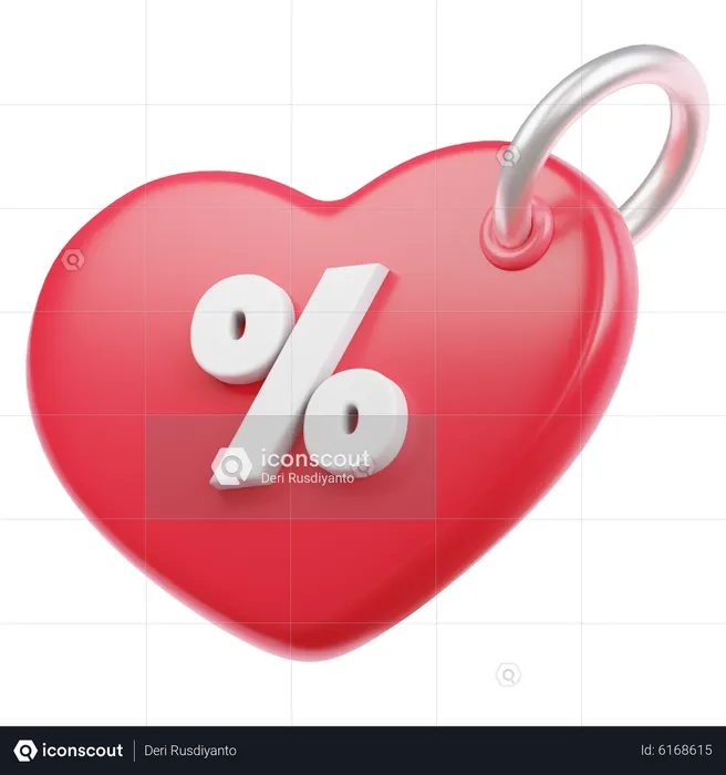 Valentine Discount  3D Icon