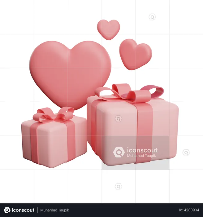 Valentine Gift  3D Illustration