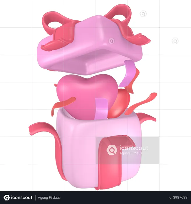 Valentine Gift  3D Illustration