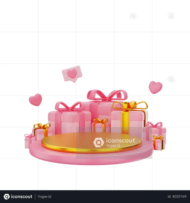 Valentine Gift  3D Illustration