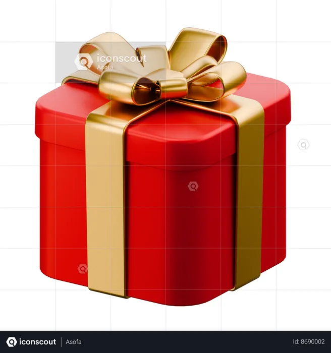 Valentine Gift Box  3D Icon