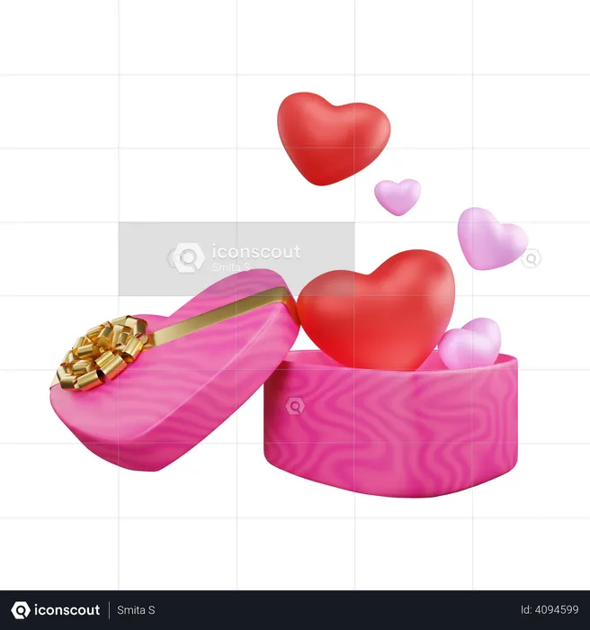 Valentine Gifts  3D Illustration