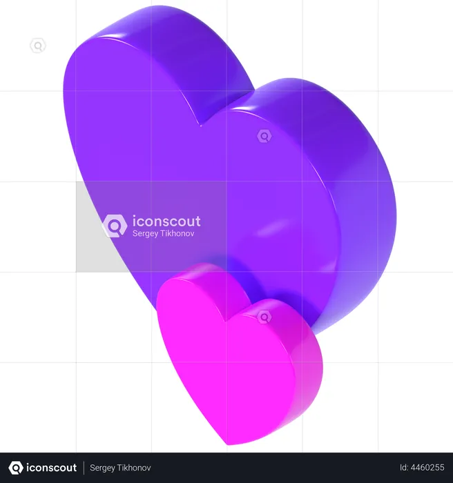 Valentine Hearts  3D Illustration