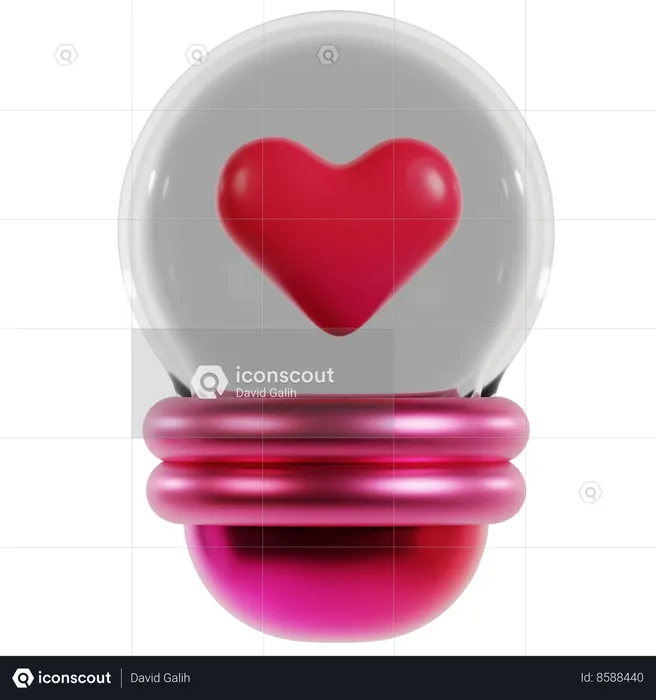 Valentine Illuminated Love  3D Icon