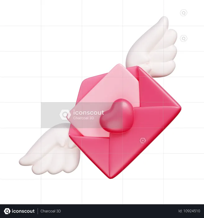 Valentine Love Letter  3D Icon