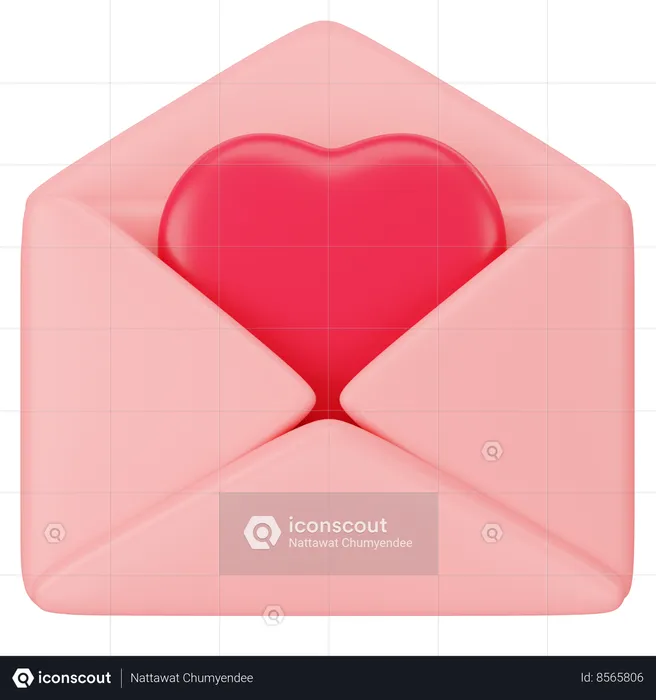Valentine Message  3D Icon