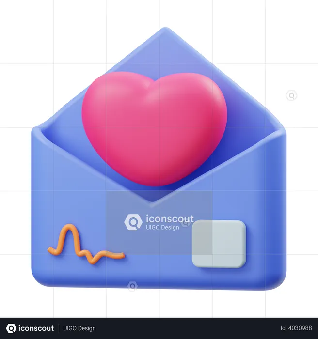 Valentine Message  3D Illustration
