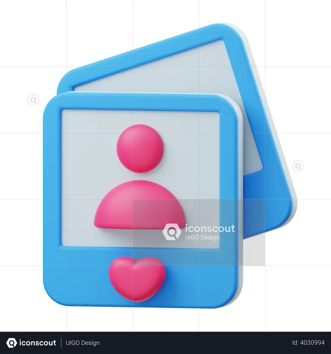 Valentine Photo  3D Illustration